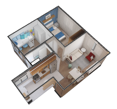 Planta 3D do Belo Horto | Apartamento Minha Casa Minha Vida | Tenda.com