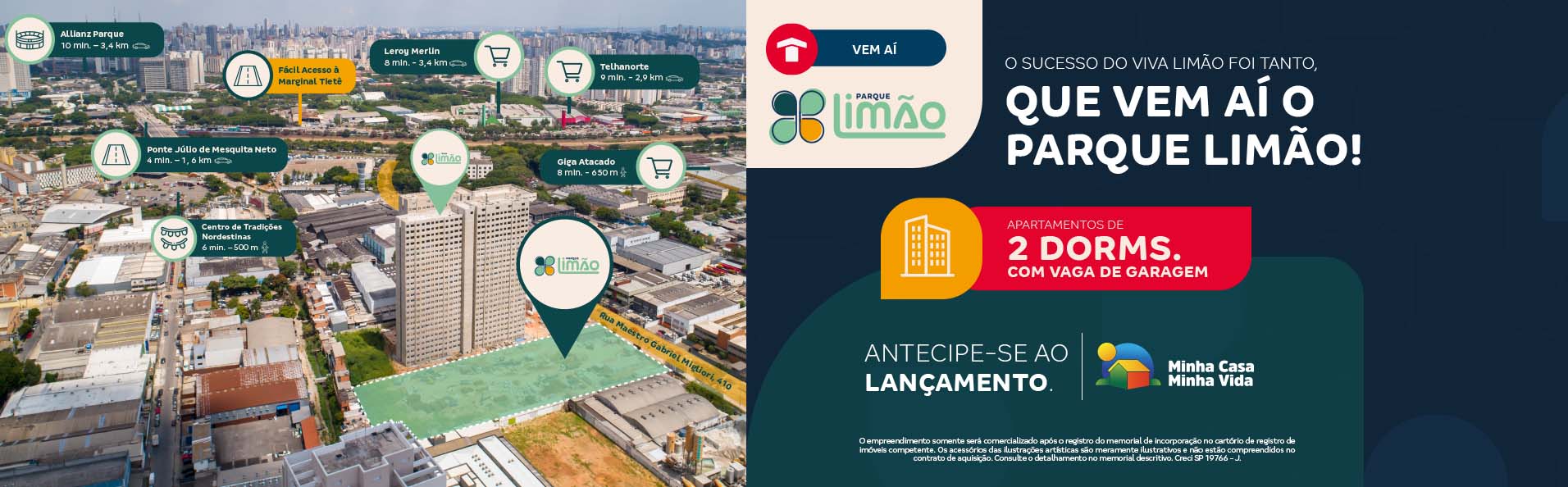 More no Parque Limão, lançamento da Construtora Tenda com apartamentos de 2 quartos | Tenda.com