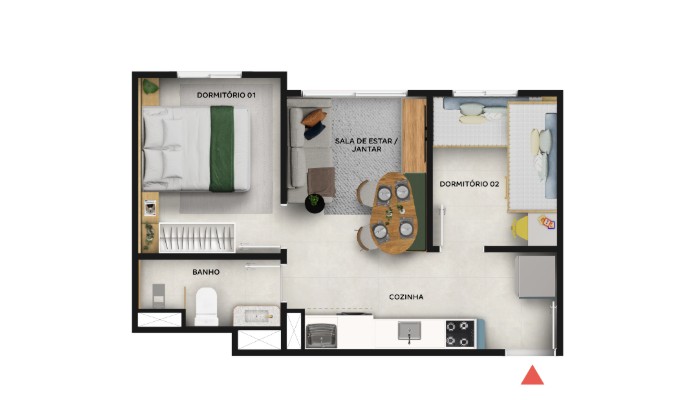 Planta baixa do Dandara Apartamento Minha Casa Minha Vida | Tenda.com