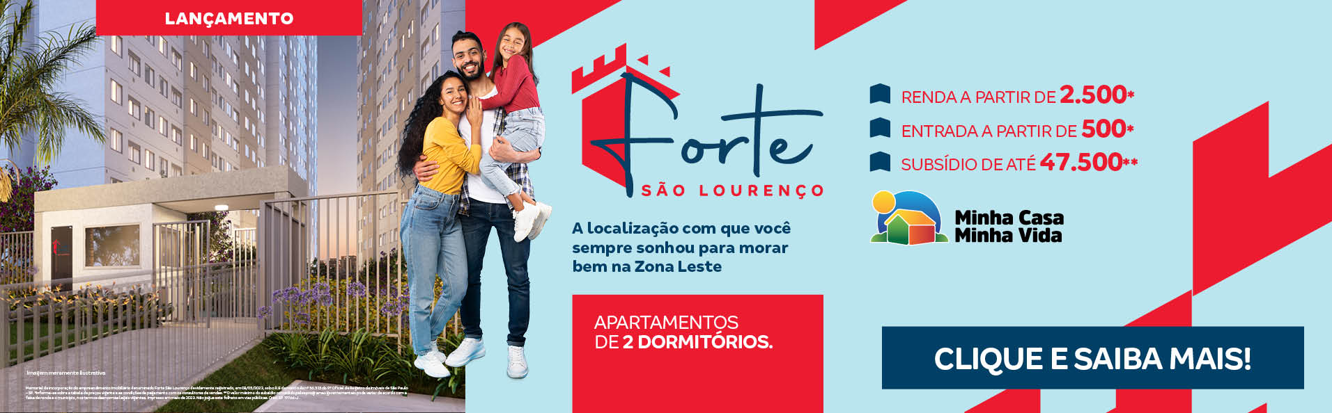Descubra como é morar na melhor região da Zona Leste de São Paulo no lançamento da Construtora Tenda, Forte São Lourenço.