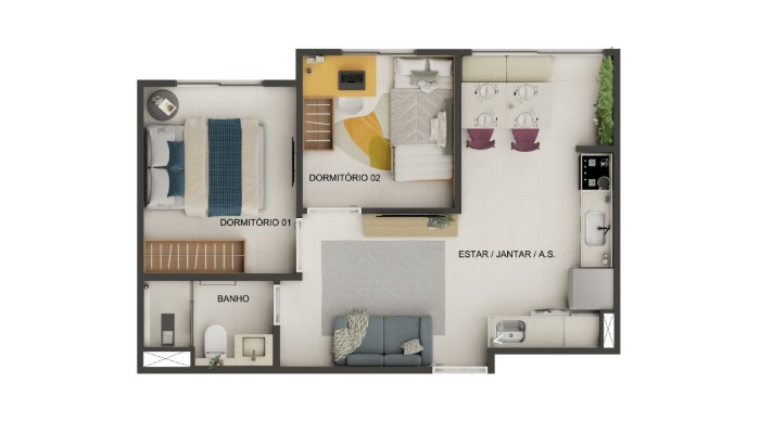 Planta baixa do Bosque Recife Apartamento Minha Casa Minha Vida | Tenda.com