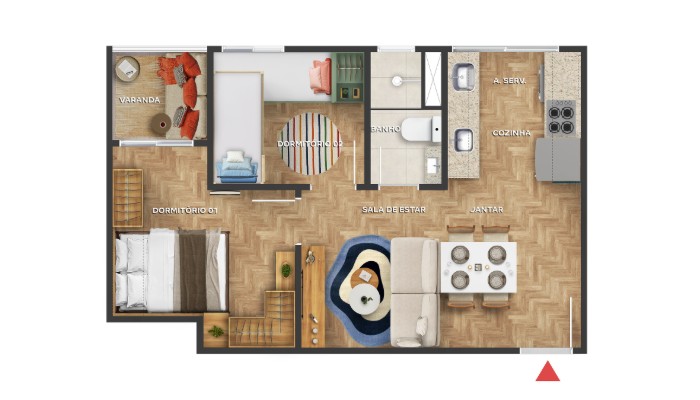 Planta baixa do Soul Taquá Clube Apartamento Minha Casa Minha Vida | Tenda.com