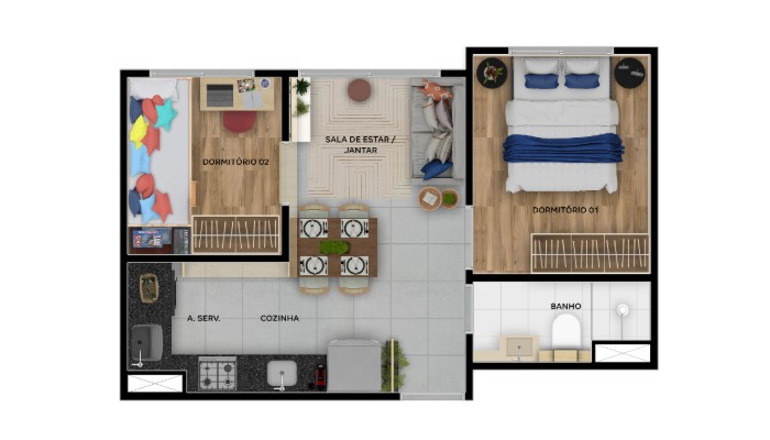 Planta baixa do Life Jaguaré Fase 2 Apartamento Minha Casa Minha Vida | Tenda.com