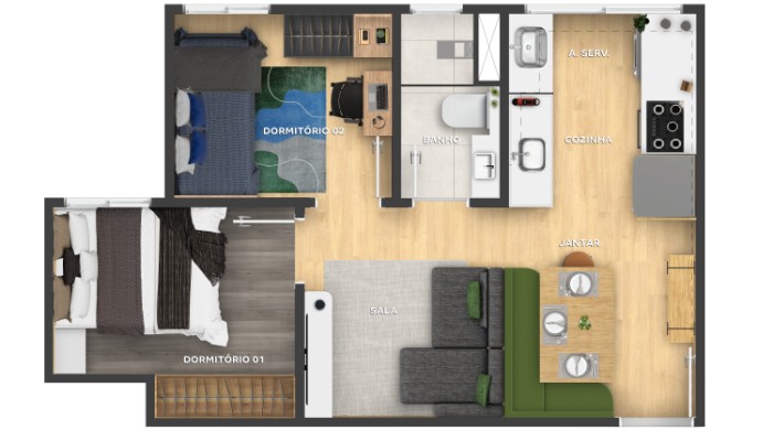 Planta baixa do Parque dos Sonhos IV Apartamento Minha Casa Minha Vida | Tenda.com