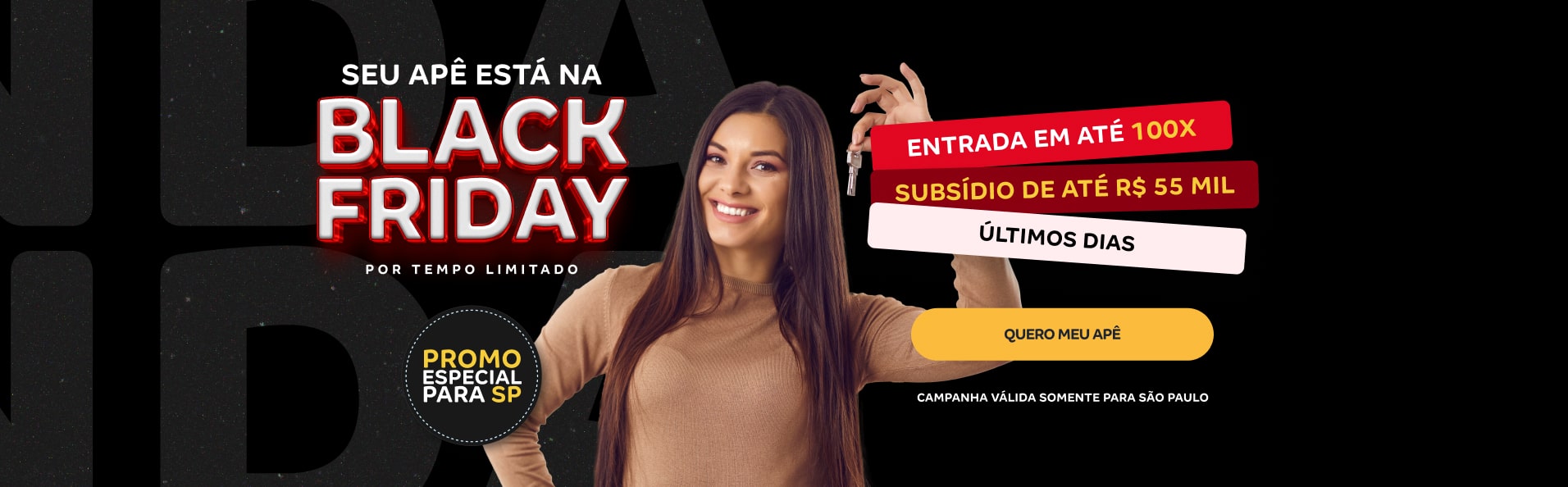 Confira a promoção de Black Friday da Construtora Tenda, em São Paulo.