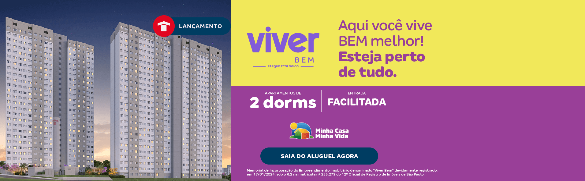 More no lançamento de dois quartos da Construtora Tenda em São Paulo: Viver Bem | Tenda.com