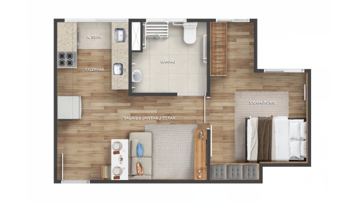 Planta baixa do Aurora Iguaçu Apartamento Minha Casa Minha Vida | Tenda.com