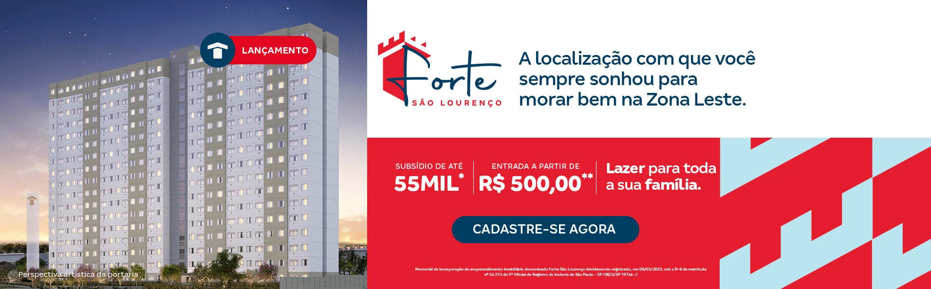 Descubra como é morar na melhor região da Zona Leste de São Paulo no lançamento da Construtora Tenda, Forte São Lourenço.