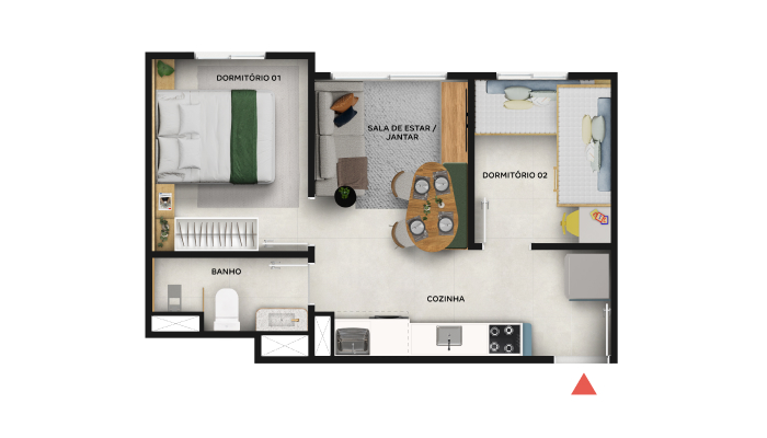Planta baixa do Alvorada Aricanduva Apartamento Minha Casa Minha Vida | Tenda.com