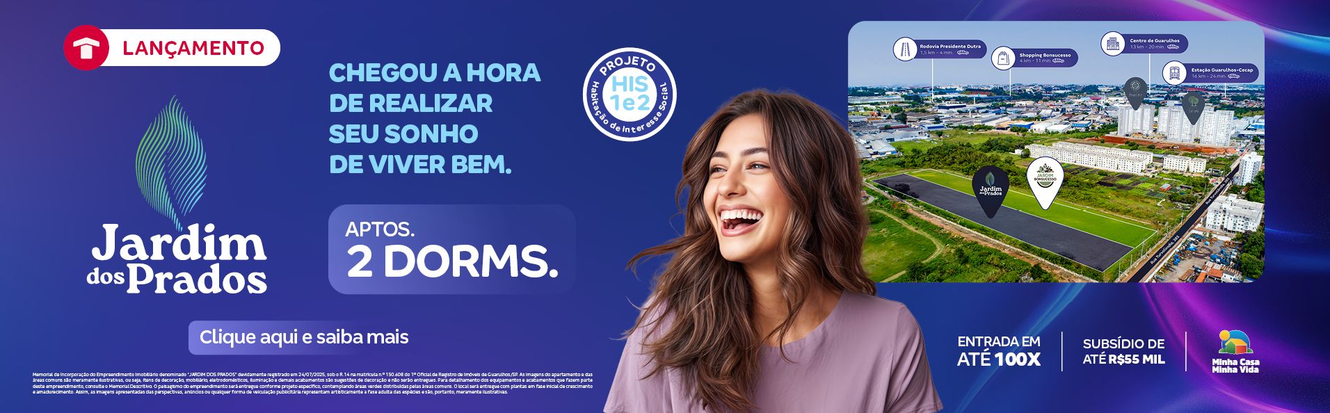 More no Jardim dos Prados, lançamento da Construtora Tenda, na zona norte de São Paulo. Saiba mais!