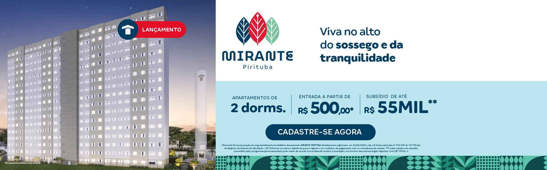 Descubra como é morar na melhor região de Pirituba - SP. Conheça o lançamento da Construtora Tenda, Mirante Pirituba.