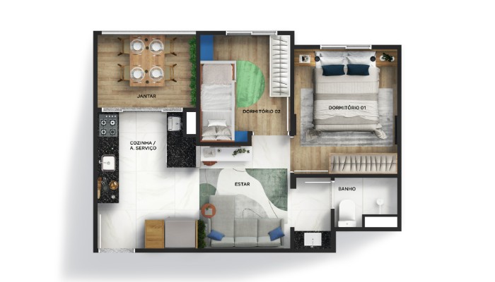 Planta baixa do Vale das Tulipas Apartamento Minha Casa Minha Vida | Tenda.com