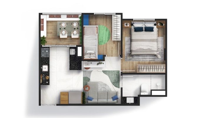 Planta baixa do Residencial Vista do Vale Apartamento Minha Casa Minha Vida | Tenda.com