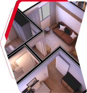 Planta 3D de um apartamento Minha Casa Minha Vida | Tenda.com