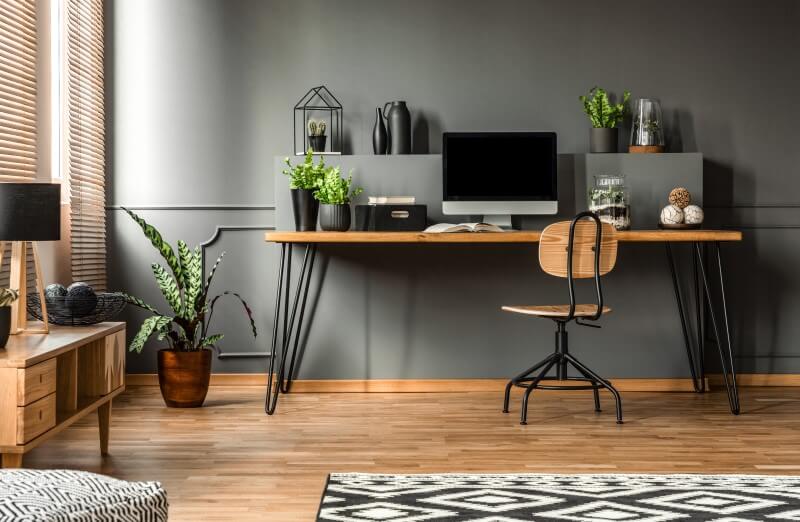 Home office na cor cinza é perfeito para concentração | Blog da Tenda