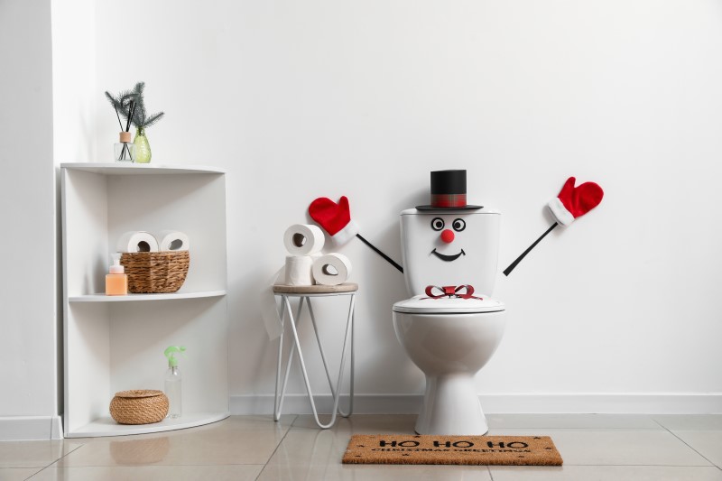 Como decorar banheiro para o Natal | Foto de um banheiro com decoração de Natal | Decoração | Blog da Tenda