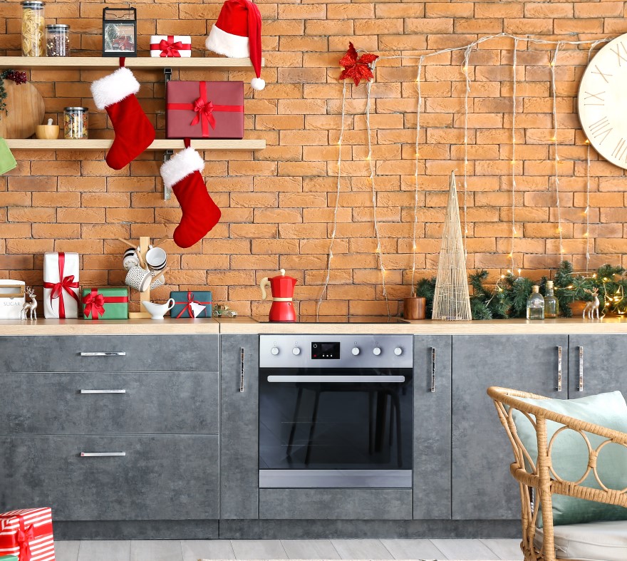 Como decorar cozinha para o Natal | Foto de uma cozinha com decoração natalina | Decoração | Blog da Tenda
