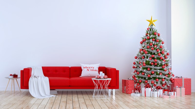 Como decorar para o Natal um apartamento | Foto de uma sala de estar com decoração de Natal | Decoração | Blog da Tenda
