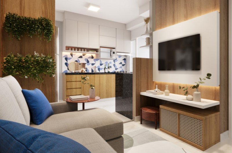 Como escolher móveis multifuncionais | Casa com sala e cozinha integrada e móveis práticos | Casa e Decoração | Blog da Tenda 