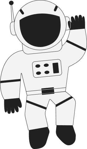 Astronauta em desenho