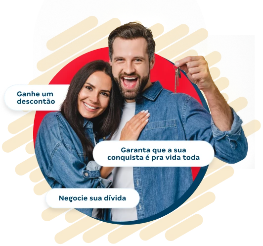 Casal comemorando a negociação de sua dívida